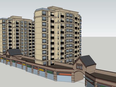 歐式風(fēng)格11層高層住宅建筑賞析